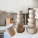 Kit Potes 10 Bowl + Jarra Cozinha Saladeira Pote Marmitas