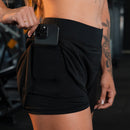 Shorts compressão 2 em 1 feminino para academia caminhadas e corrida