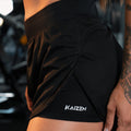 Shorts compressão 2 em 1 feminino para academia caminhadas e corrida