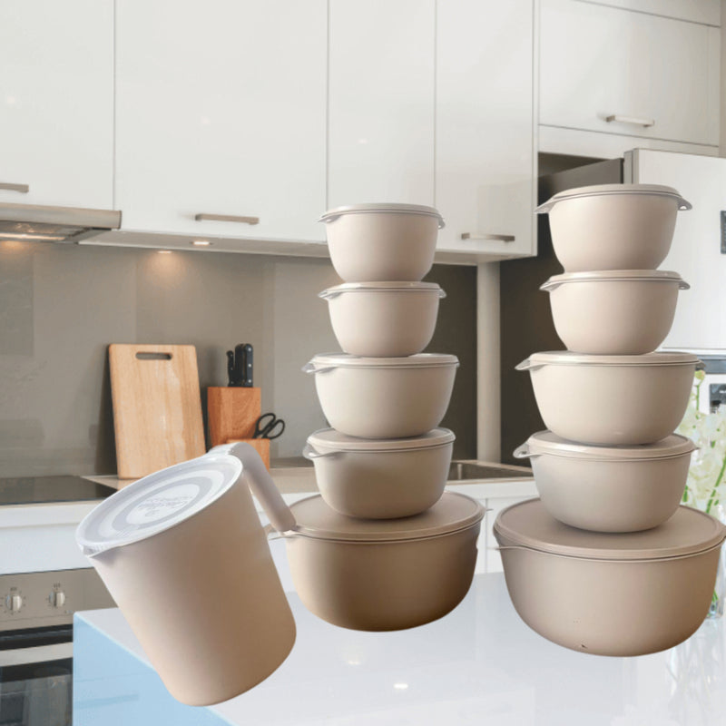 Kit Potes 10 Bowl + Jarra Cozinha Saladeira Pote Marmitas