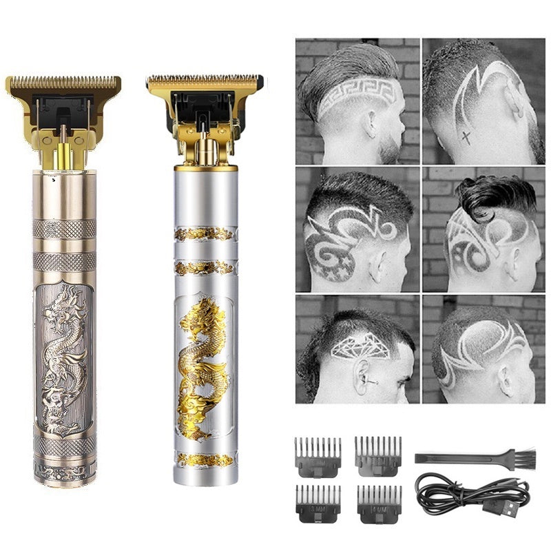 Máquina de cortar cabelo barbeiro dragão profissional elétrica bateria recarregável