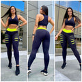 conjunto calça legging detonado leg treino mais top fitness calça feminina academia tendência