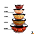 Conjunto Tigela Vidro Bowl Marmita Tampa 5 Peças Pote Hermético