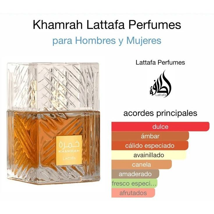 Perfume Masculino Arabe Khamrah Lattafa Original 100ml Alta Fixação Fragrância Arabe Edp Intenso Man