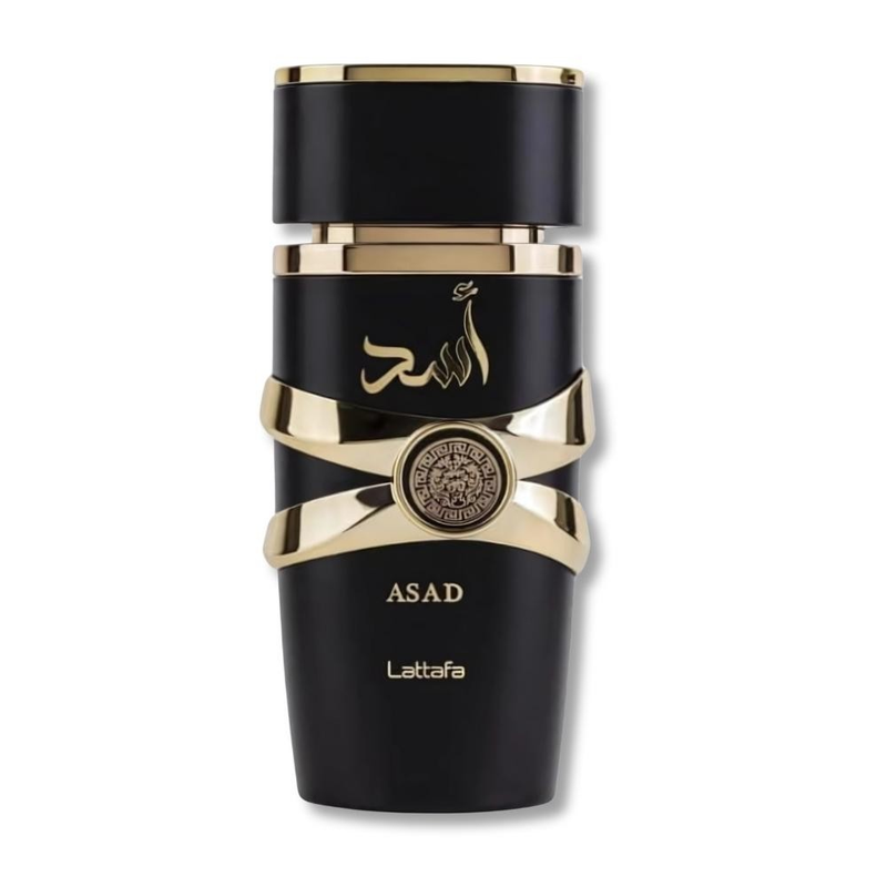 Perfume Árabe Asad Lattafa Preto Masculino Intenso e Oriental 100ml